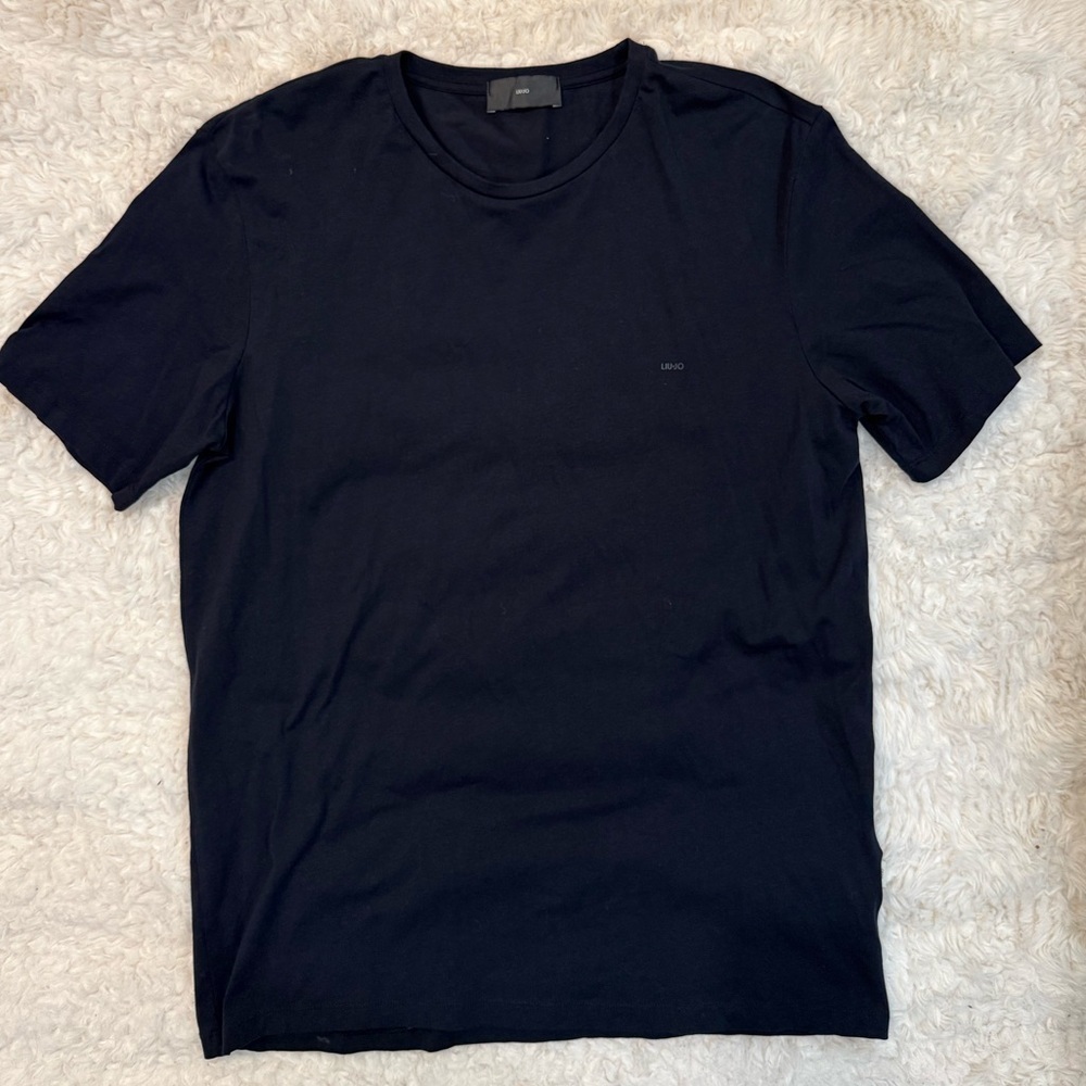 Liu Jo Men's Black Crew Neck Short Sleeve Tee